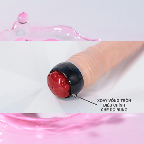 Dương vật giả silicon thẳng có rung 3