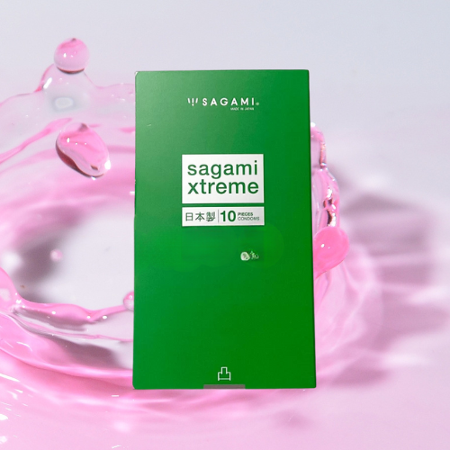 Bao cao su có gai Nhật Bản Sagami Xtreme Green Siêu Mỏng 10 bao 2