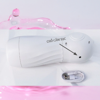 Cốc âm đạo giả ngụy trang Phi Hành Gia rung, co bóp thủ dâm cực sướng