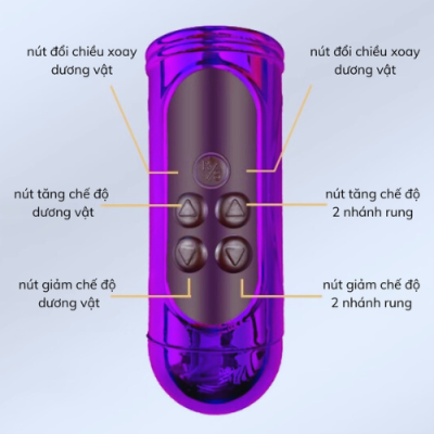 Dương vật giả 3 đầu pin sạc cao cấp