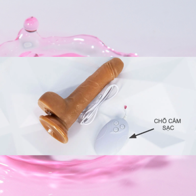Dương vật giả gắn tường rung thụt phát nhiệt 