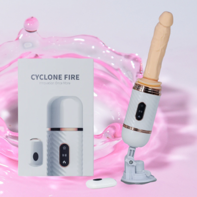 Dương vật giả rung thụt phát nhiệt Cyclone Fire điều khiển từ xa