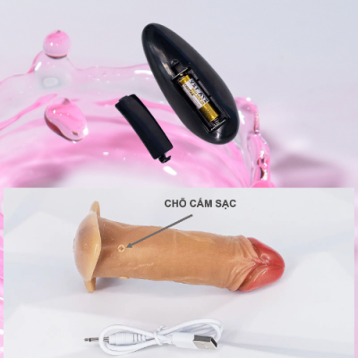 Dương vật giả rung thụt toả nhiệt điều khiển từ xa MUHA