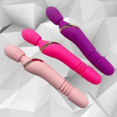 Máy mát xa điểm G phát nhiệt 2 đầu thụt, ngoáy pin sạc